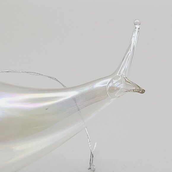 Silvestri Handcrafted Iridescent Blown Glass Whale Ornament with Flaw - Picture 6 of 13